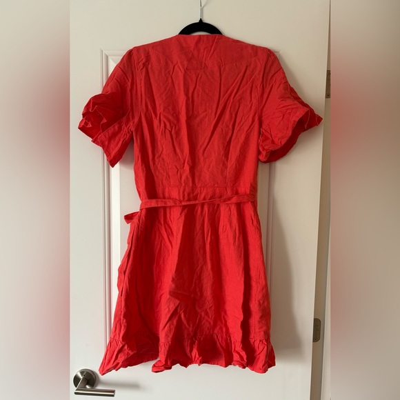 Abercrombie & Fitch Linen Blend Wrap Dress - Picture 2 of 3